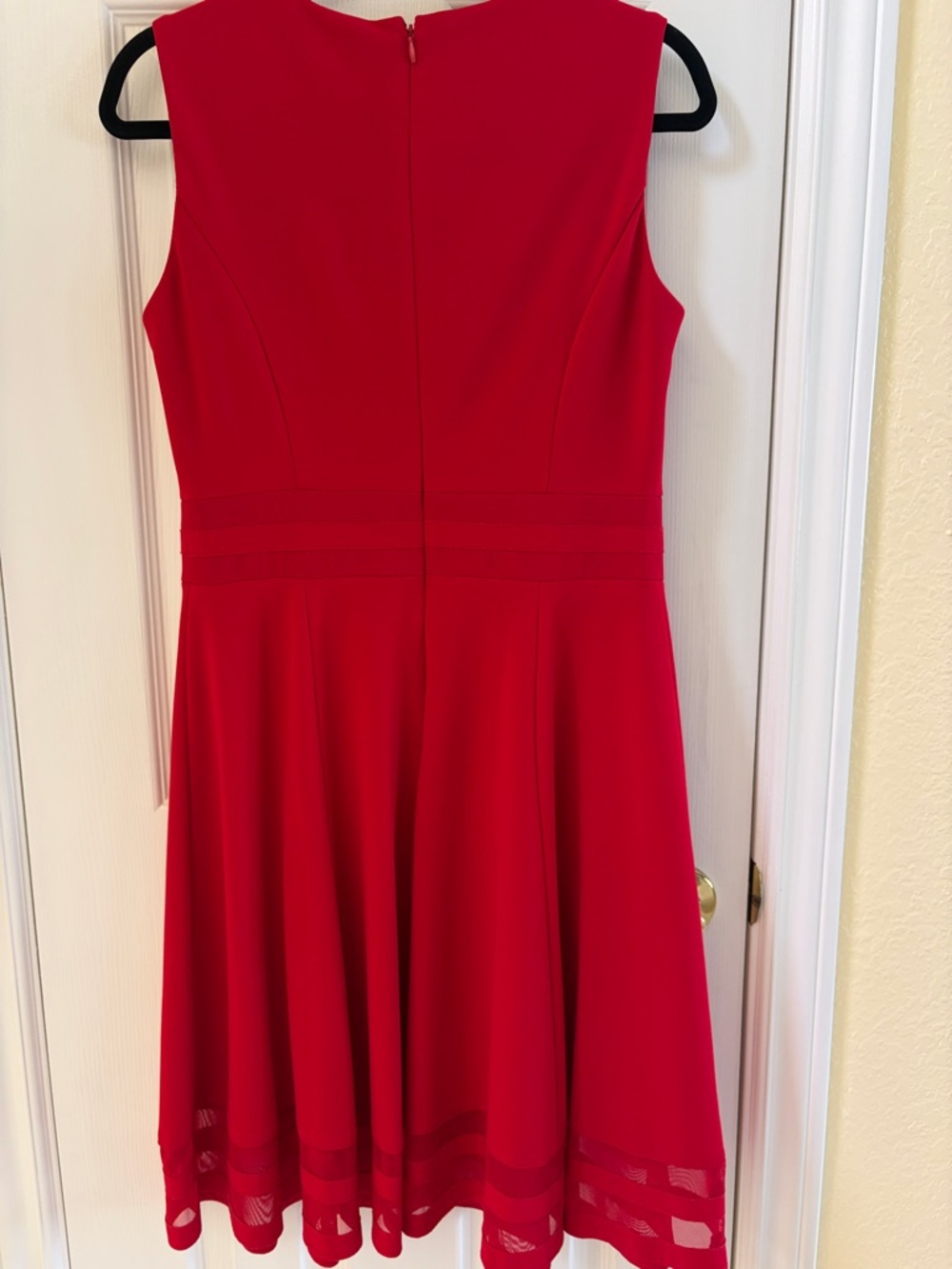 Calvin Klein Red Sleeveless A-Line Mini Dress - Picture 4 of 9
